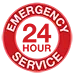 24 hour emergency services logo
